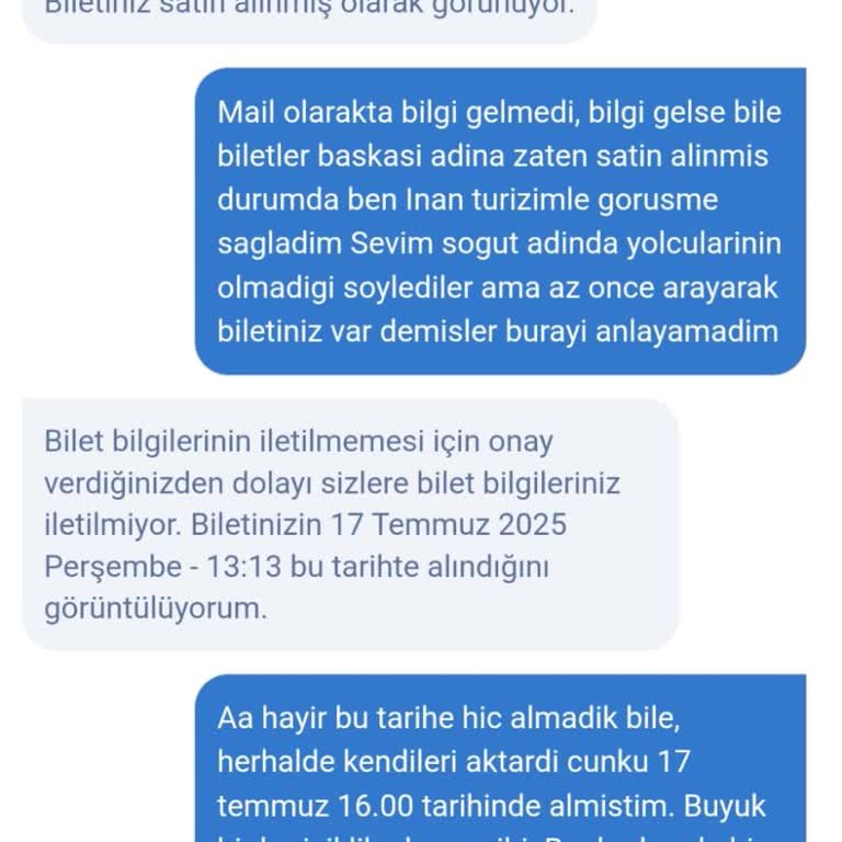 Bilet Satışı Yapılmadan Ücret Tahsilatı Nedeniyle Mağduriyet Yaşadım