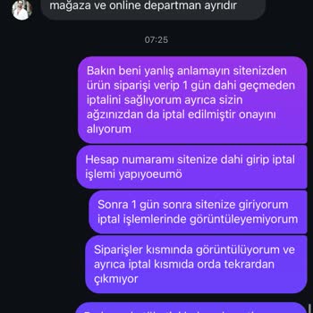 Siparişi İptal Etmeme Rağmen Ürün Kargoya Verildi Ve İade Yapılmıyor