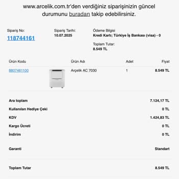 Arçelik'ten Aldığım Ürünün İadesinde Yaşanan Sorunlar Ve Yetersiz Hizmet