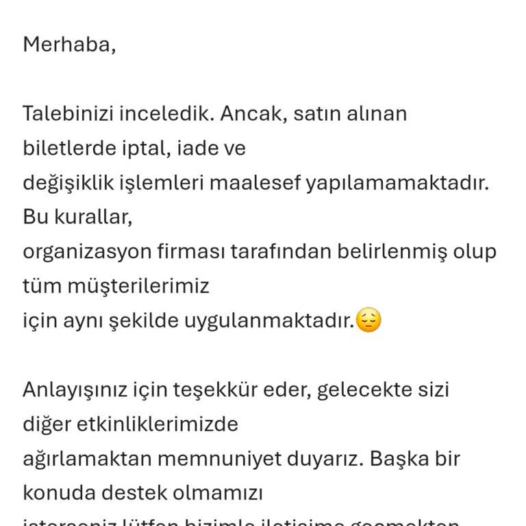 Bubilet İptal Edilen Konser Sonrası Bilet İadesi Mağduriyeti