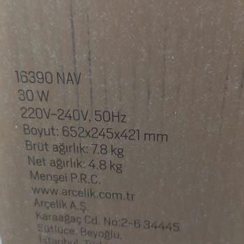 Arçelik Vantilatör Değişim Talebime Olumsuz Yanıt Aldım