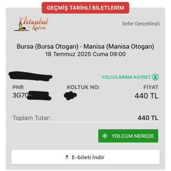 Obilet Seçilen Güzergah Dışında Uzun Ve Ücretsiz Yol Kullanıldı