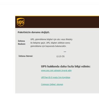 UPS'nin Kaybolan Belgeleri Nedeniyle Müşterimizin Mağduriyeti Ve Ekstra Masraf