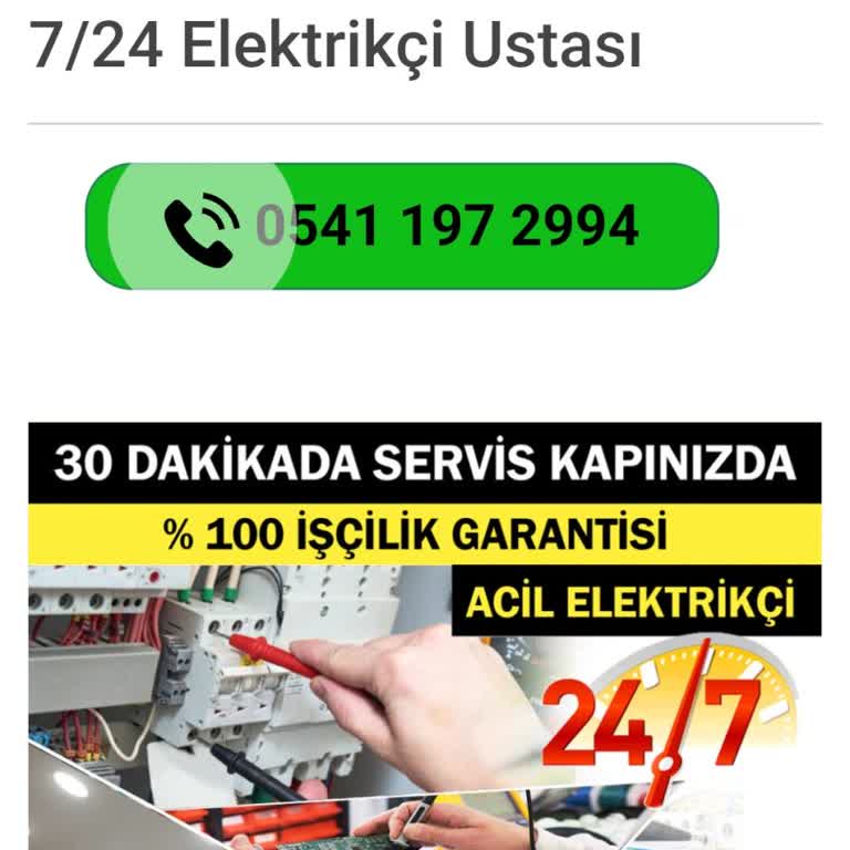 7/24 Elektrikçi Yüksek Fiyat ve İlgisizlik Nedeniyle Mağduriyet Yaşadım