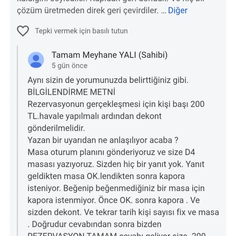 Rezervasyon Sorunu Ve Müşteri Engelleme Mağduriyeti