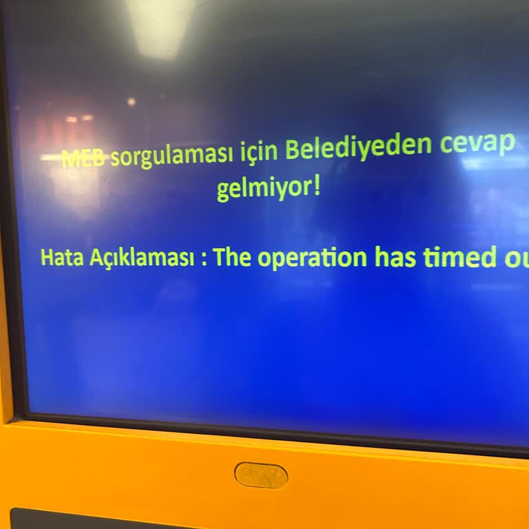 Karta Yıllık Vizeleme Sırasında MEB Sorgulaması Sorunu Ve Belediyeden Cevap Alınamıyor