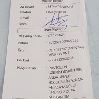 Colin's Mağazasından Alınan Pantolonun Yırtılması Ve Müşteri Hizmetlerine Ulaşamama