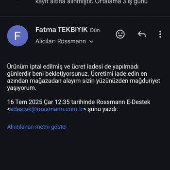İptal Edilen Sipariş Ve İade Sorunu: Bilgilendirme Ve Müşteri Hizmetleri Yetersizliği