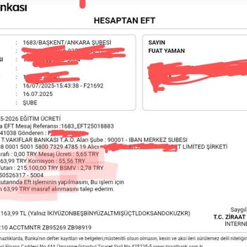 Maaş Hesabından Haksız EFT Ücreti Tahsilatı Ve Limit Sorunu