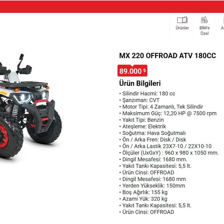 BİM Aktüel Kataloğundaki ATV Ürünü Mağazalarda Bulunmuyor