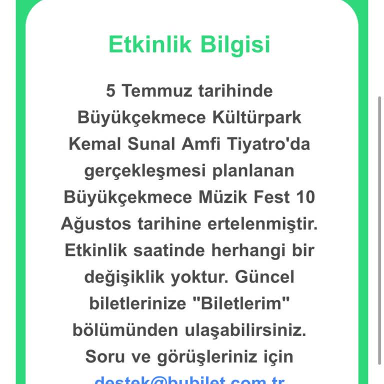 İptal Edilen Festival Bileti İçin İade Sorunu Ve Müşteri Hizmetlerine Ulaşılamıyor