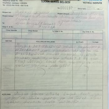 Daikin Klima Arızası İçin Servis Ve Çözüm Bulunamıyor