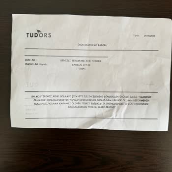 Tudors’tan Aldığım Üründe Renk Değişimi Ve İade Sürecinde Yaşanan Sorunlar