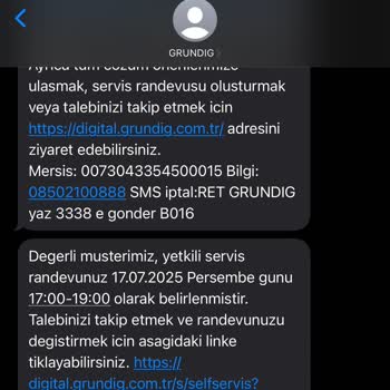 Grundig Servis Randevularında Yaşanan Aksaklıklar Ve Müşteri Mağduriyeti