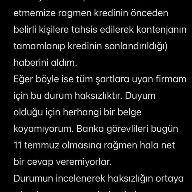 TOBB Nefes Kredisi Başvurusunda Haksızlık Ve Belirsizlik İddiası