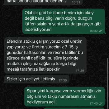 Sipariş Verdim Ürün Gönderilmedi Paramı Hala İade Etmiyorlar