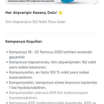 A101 Kampanya İadesi İçin Sürekli Yönlendirme Ve Haksız Ret