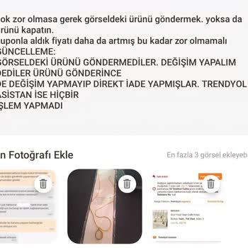 Trendyolda Yanlış Ürün Gönderimi Ve İlgisiz Müşteri Hizmetleri