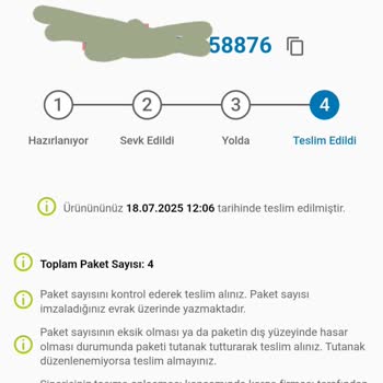 Eksik Ve Hatalı Teslimat Nedeniyle Mağduriyet Yaşıyorum