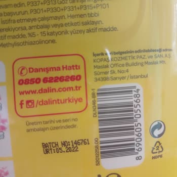Dalin Çamaşır Yumuşatıcısında Son Kullanma Tarihi Eksikliği Ve Bozulmuş Ürün Sorunu