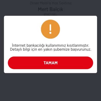 İnternet Bankacılığı Hesabım Sebepsiz Yere Kısıtlandı