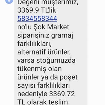 Cepte Şok Siparişlerimde Sürekli Eksik Ve Hatalı Ürün Teslimatı