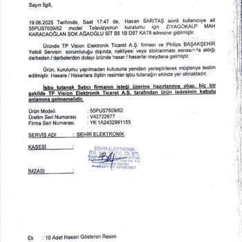 Kırık Televizyonun İadesi Sürecinde Mağduriyet Ve İletişim Sorunu