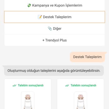 Trendyol Mama Sandalyesi Teslim Edilmedi, Yanlış Ürün Teslim Edildi