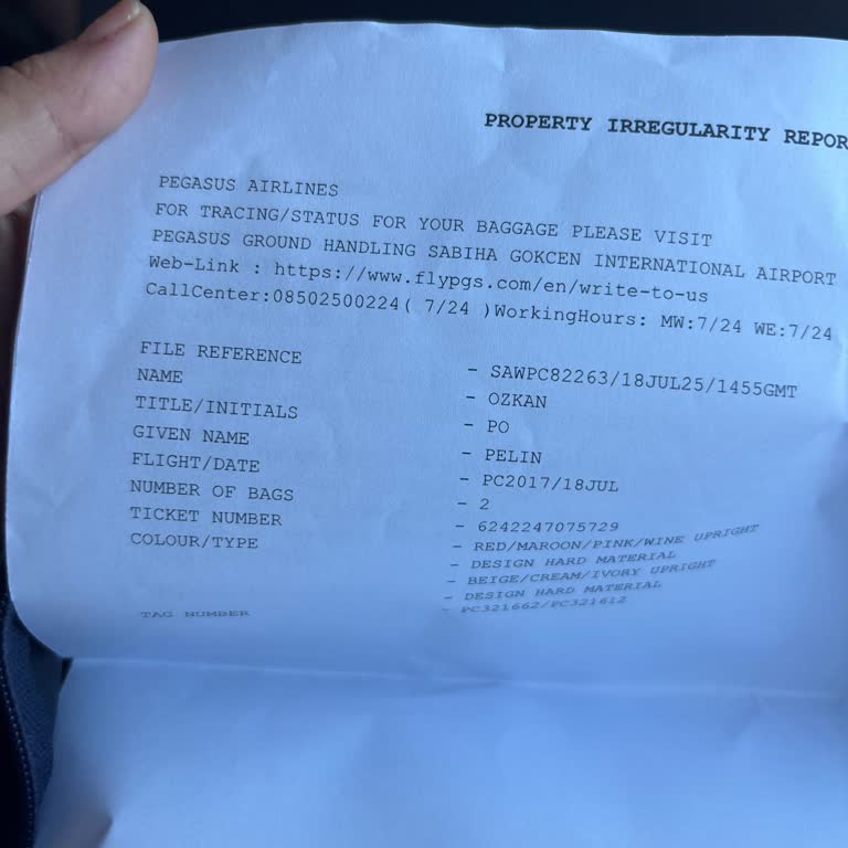 Bagajlarımız Uçakta Kalmadan Uçuş Gerçekleştirildi Ve Bilgilendirme Yapılmadı