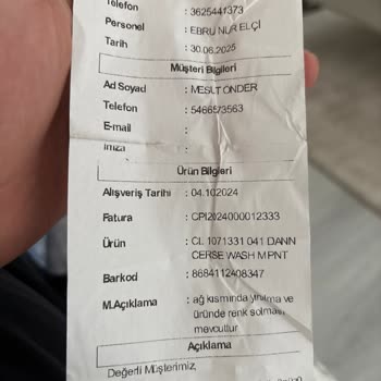 Colin's Pantolonunda Tekrarlayan Ağ Yırtılması Ve Garanti Sürecinde Mağduriyet