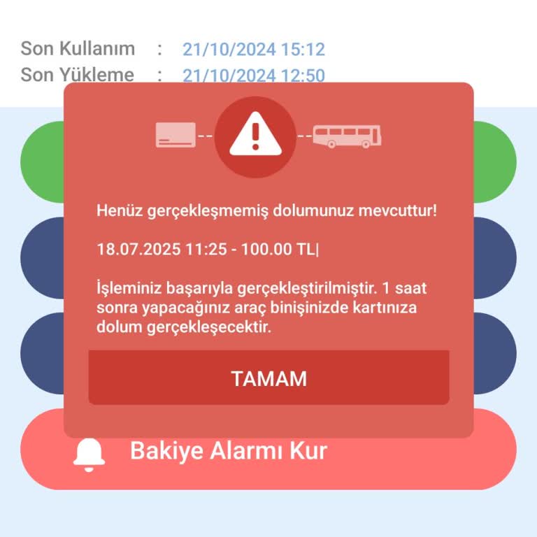Ekomobil Uygulamasında Dolum Sonrası Bakiye Karta Geçmedi Mağduriyet Yaşadım