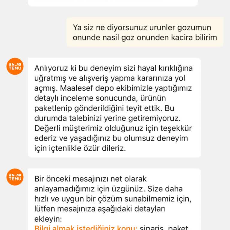 Eksik Ürün Teslimatı Ve Sorumluluktan Kaçınma