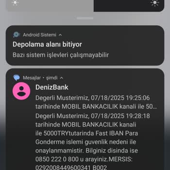 Mobil Bankacılık Uygulamasında Güvenlik Nedeniyle Para Transferi Sorunu