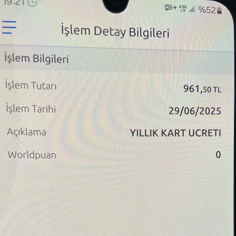 Yıllık Kart Aidatı İadesi Talebim Ve Mağduriyetimin Giderilmesi İsteğim