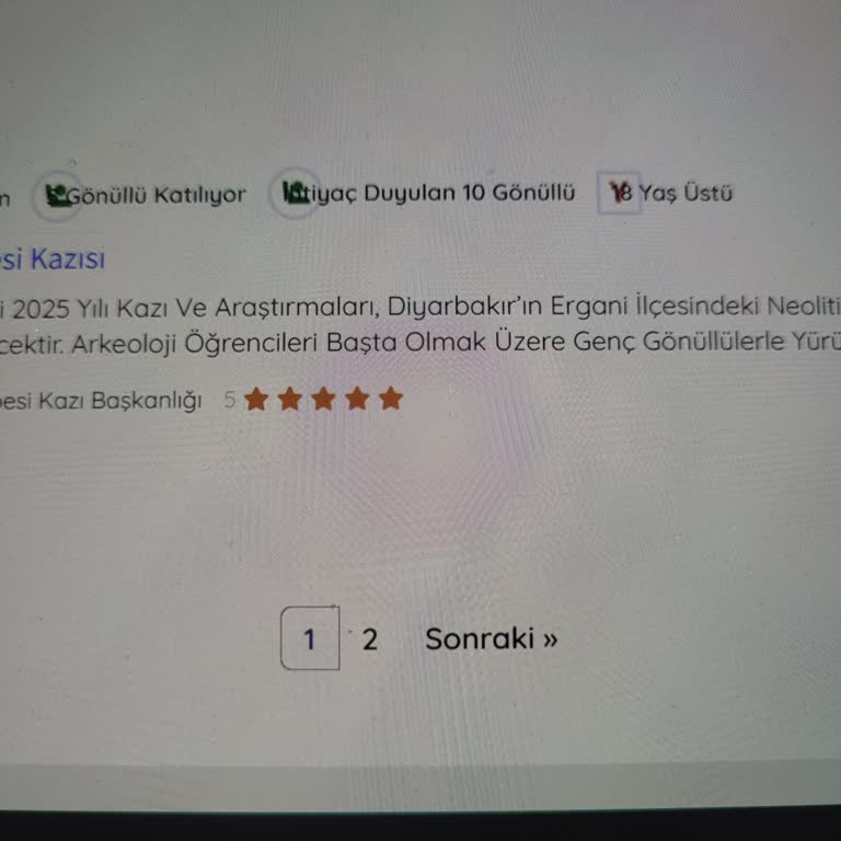 Gönüllüyüz Biz Sitesinde Kültür Ve Turizm İlanları Görüntülenemiyor, Sayfa Atlamıyor