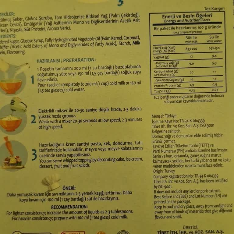 Kenton Krem Şanti Kıvam Sorunu Nedeniyle Pasta Yapılamadı