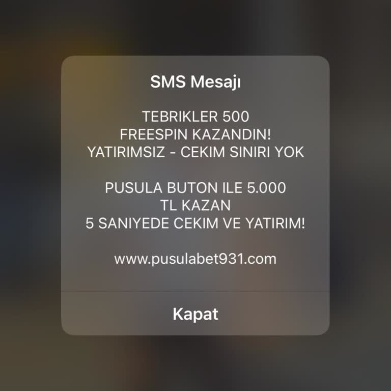 Spam SMS'ler Yüzünden Huzurum Kalmadı!
