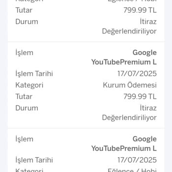 Haberim Olmadan Kartımdan Youtube Üzerinden Defalarca Para Çekildi