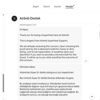 Airbnb Destek Ekibinin Haksız Yorum Sorununu Çözememesi