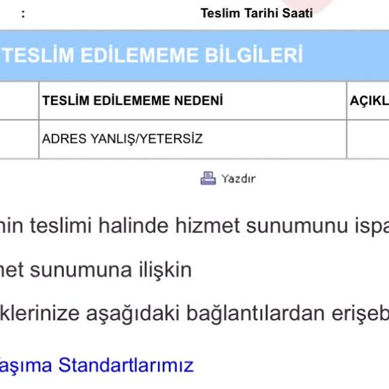 Acil Kargomun Yanlış Şubeye Yönlendirilip Teslim Edilmemesi Ve İlgisiz Personel
