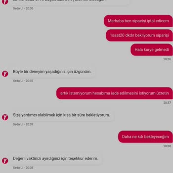 Geç Teslimat Ve Soğuk Kahve Nedeniyle Mağduriyet, İade Talebi