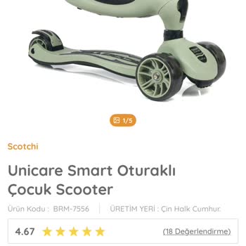 Kısa Sürede Arızalanan Çocuk Scooterı İçin Destek Bekliyorum
