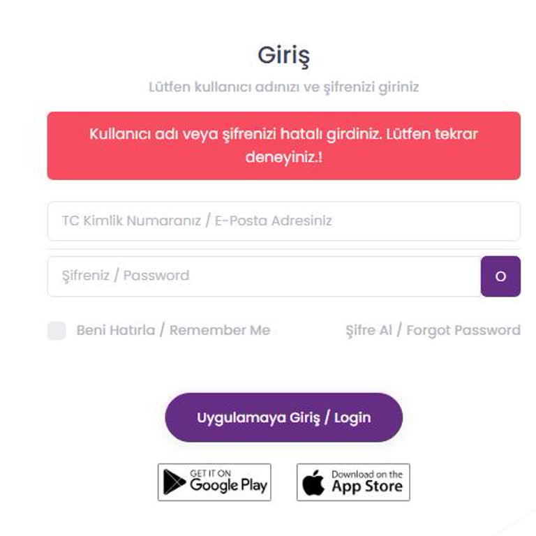Segem Akademi Sistemine Giriş Sorunu Ve Şifre Sıfırlama Problemi