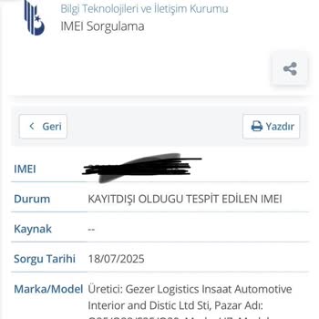 Sıfır Alınan Çocuk Saatinde IMEI Uyumsuzluğu Ve Kayıt Dışı Sorunu