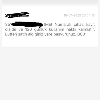 Sıfır Alınan Çocuk Saatinde IMEI Uyumsuzluğu Ve Kayıt Dışı Sorunu