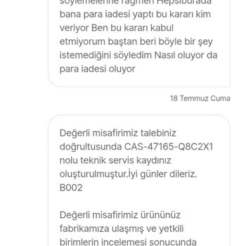 Yatak Değişimi Talebim İade İşlemine Dönüştürüldü, Mağdur Edildim