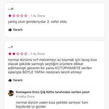 Komagene Geç Gelen Sipariş Ve Yanlış Ürün Gönderimi Nedeniyle Memnuniyetsizlik