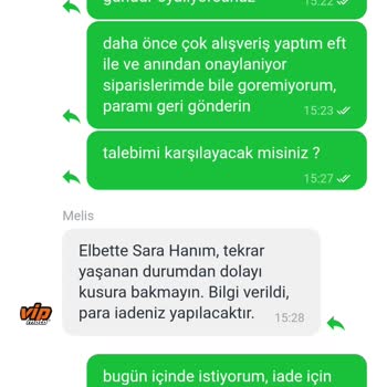 Siparişim Gönderilmiyor, Sürekli Oyalandım Ve Dönüş Yapılmıyor