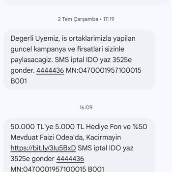 Başka Firmaların İsmiyle Gelen SMS'lerden Rahatsızım