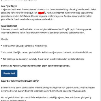 Abonelik Fiyatında Beklenmedik Artış Ve Yıllık Ödeme Zorunluluğu